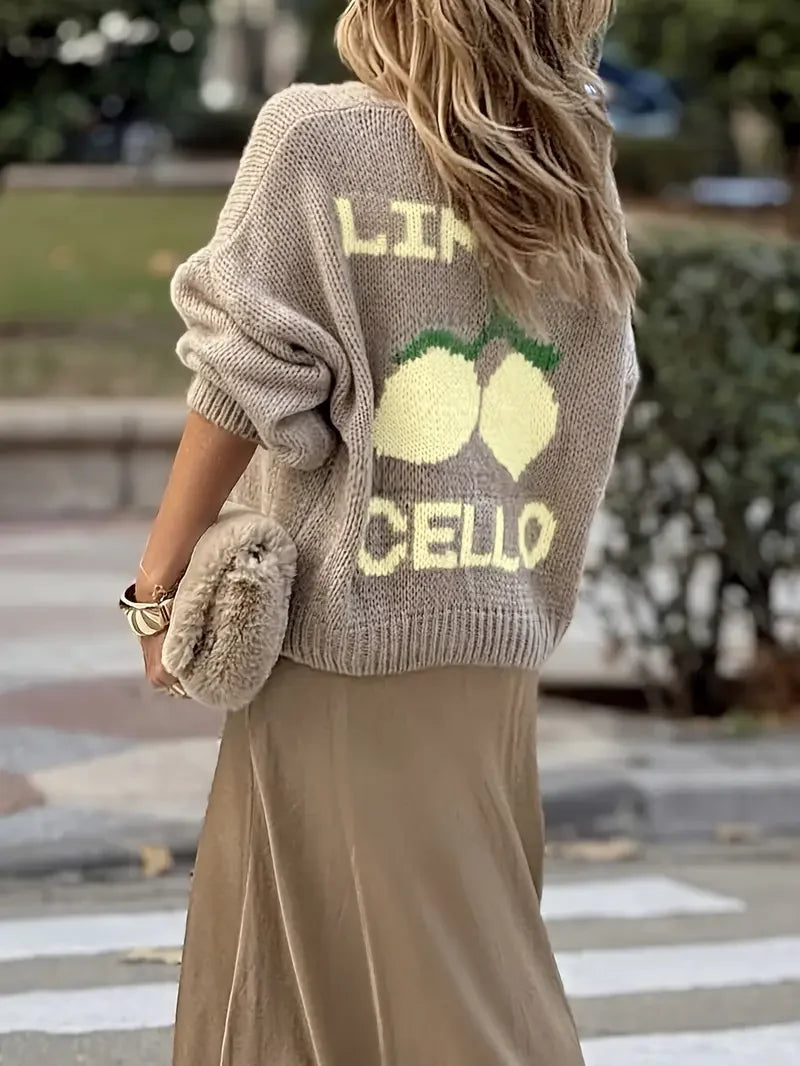 Lemon knit sweater