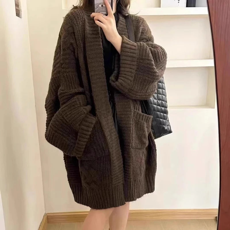 Sweater Korean Solid Knit Jacket