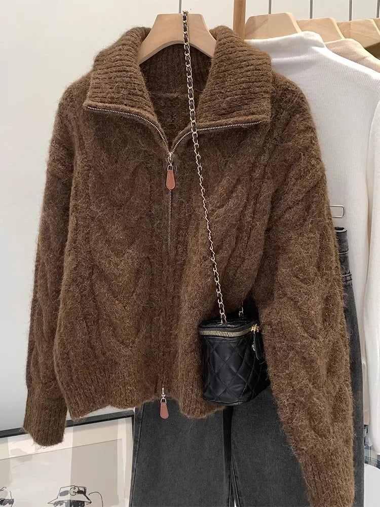 Cardigan à col chemise